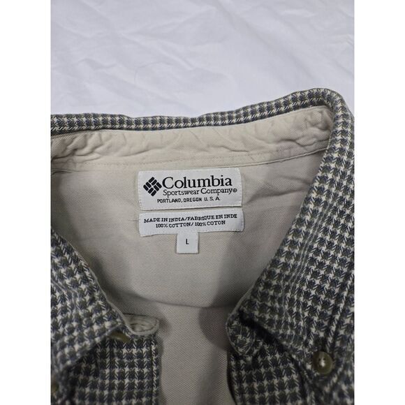 Vintage Columbia Sportswear Classic Plaid Button-Down Long Sleeve Men's L - Picture 4 of 6